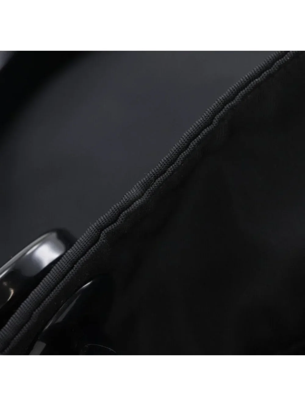 Prada Nylon Plastic Black Handbag